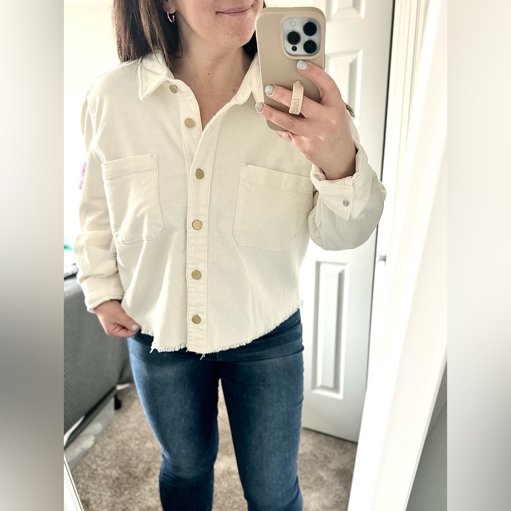 Corduroy Button Down Top